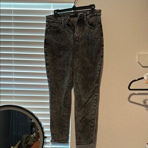 Men's Black Acid Wash Jeans